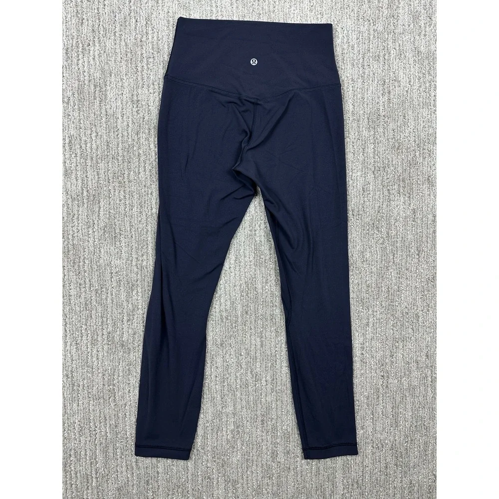 Lululemon Wunder Under Leggings Size 6 Navy Blue High Rise Yoga Pants